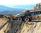 Earthmover at Stockton Mine, on the South Island's West Coast